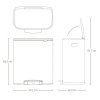 Kosz pedałowy BO 2x30L White